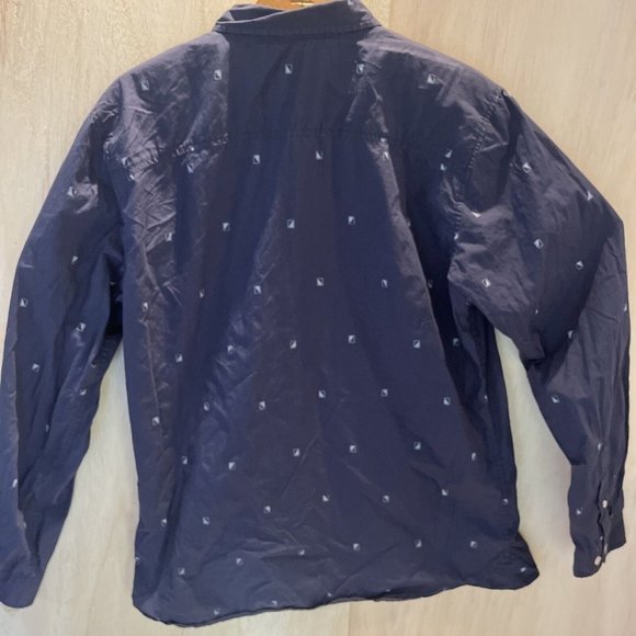 Tavik modern beach Culture blue button up shirt Top men’s Large - Picture 6 of 6